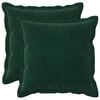 vidaXL Kussensloop 2 pcs HOUTEN Donkergroen 30 x 30 cm Fluweel