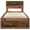 vidaXL Bedframe met hoofdeinde Oudhout 75 x 190 cm Bewerkt hout