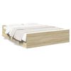 vidaXL Bedframe met lades bewerkt hout sonoma eikenkleurig 140x200 cm