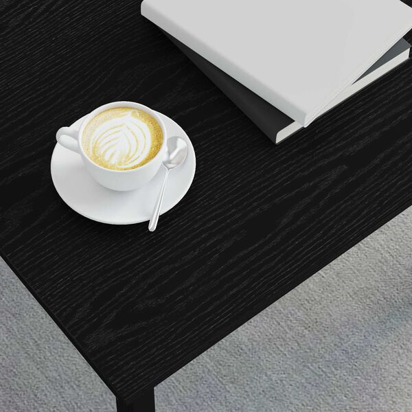 vidaXL Salontafel Zwart Eiken 60 x 30 x 36 cm Bewerkt hout