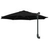 vidaXL Tuinparasol Zwart 248 x 248 x 148 cm Polyester en staal