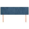 vidaXL Hoofdbord met randen 147x16x78/88 cm fluweel donkerblauw