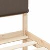 vidaXL Bedframe met Gevoerd Hoofdgedeelte Taupe 160 x 200 cm