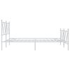 vidaXL Bedframe met hoofd- en voeteneinde metaal wit 150x200 cm