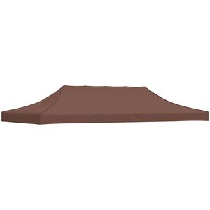 vidaXL Partytentdak 270 g/m&sup2; 6x3 m bruin