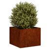vidaXL Plantenbak roestig 40x40x30 cm weervast staal
