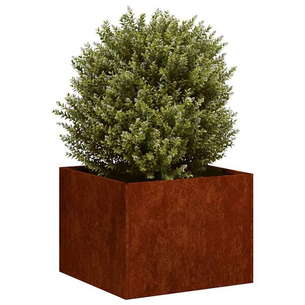 vidaXL Plantenbak roestig 40x40x30 cm weervast staal