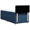vidaXL Boxspring met matras stof blauw 90x190 cm