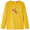 Kindershirt met lange mouwen 128 donker okerkleurig