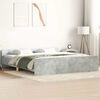 vidaXL Bedframe met hoofd- en voeteneinde betongrijs 180x200 cm