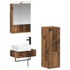 vidaXL Badkamerkastenset 4 pcs Oud hout 50 x 14,5 x 70 cm Bewerkt hout