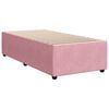 vidaXL Boxspring met matras fluweel roze 100x200 cm