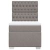 vidaXL Boxspring met matras stof taupe 80x200 cm