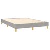 vidaXL Boxspring met matras en LED stof lichtgrijs 140x200 cm