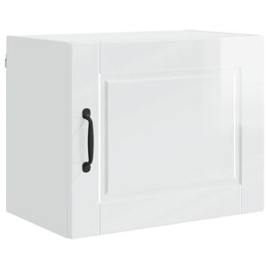 vidaXL Wandkast PORTO Hoogglans wit 50 x 31 x 40 cm Bewerkt hout