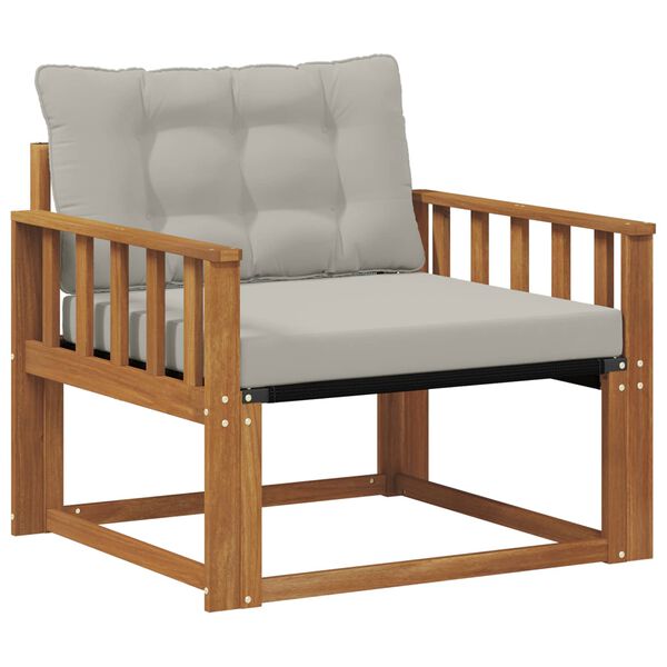 vidaXL Buiten bankenset Massief Acaciahout en Textilene Naturel