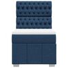 vidaXL Boxspring met matras stof blauw 90x190 cm