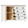 vidaXL Dressoir Hill 120x40x80 cm massief grenenhout wit