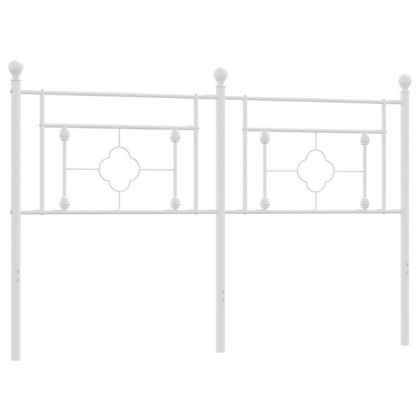 vidaXL Vervangend hoofdbord 160 cm metaal wit