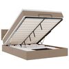 vidaXL Bed poef met matrassen en LED's 140x190cm kunstleer