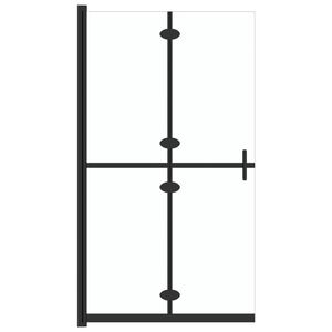 vidaXL Inloopdouchewand inklapbaar 80x190 cm ESG-glas transparant