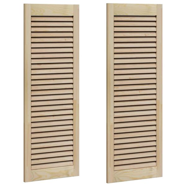 vidaXL Kastdeur 2 pcs Naturel 140.5 x 2 x 59.5 cm Massief grenenhout