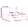 vidaXL Ottoman bed met matrassen en LED's 160x200cm stof cr&egrave;mekleurig
