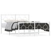 vidaXL Bedframe met hoofd- en voeteneinde metaal wit 140x190 cm