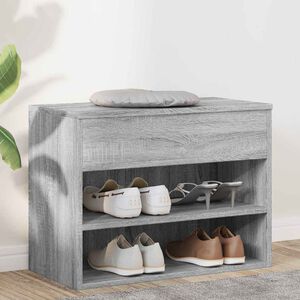 vidaXL Schoenenbank 60x30x45 cm bewerkt hout grijs sonoma eikenkleurig