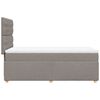 vidaXL Boxspring met matras stof taupe 90x200 cm