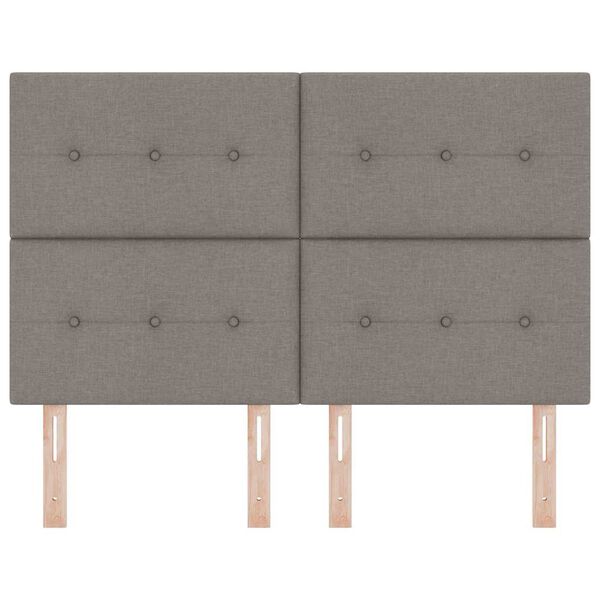 vidaXL Hoofdbord met hoofdeinde Taupe 160 cm Nep Leer