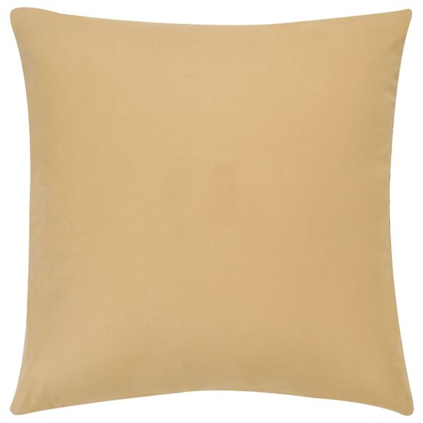 vidaXL Kussens 2 st foliebedrukt 40x40 cm fluweel beige en goudkleurig