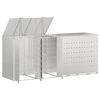 vidaXL Wieltjesbakopslag voor 3 bakken Zilver 340 x 77.5 x 115.5 cm