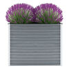 vidaXL Plantenbak verhoogd 100x40x77 cm gegalvaniseerd staal grijs