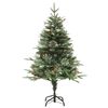 vidaXL Kerstboom met LED en dennenappels 150 cm PVC en PE groen