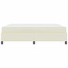 vidaXL Bedframe met matras Cr&egrave;me 200 x 200 cm Stof