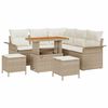 vidaXL Tuin Sofa Set met kussen met opslag 8 pcs Beige en Cr&egrave;me