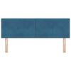 vidaXL Hoofdbord met hoofdeinde Donkerblauw 144 cm Nep Leer