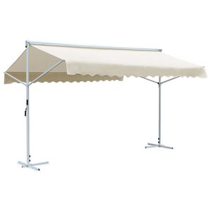vidaXL Luifel vrijstaand 4x3 m cr&egrave;me