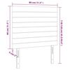 vidaXL Hoofdbord LED 80x5x118/128 cm stof taupe