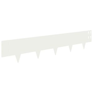 vidaXL Gazonrand 50 pcs 100 x 20 cm Staal Wit