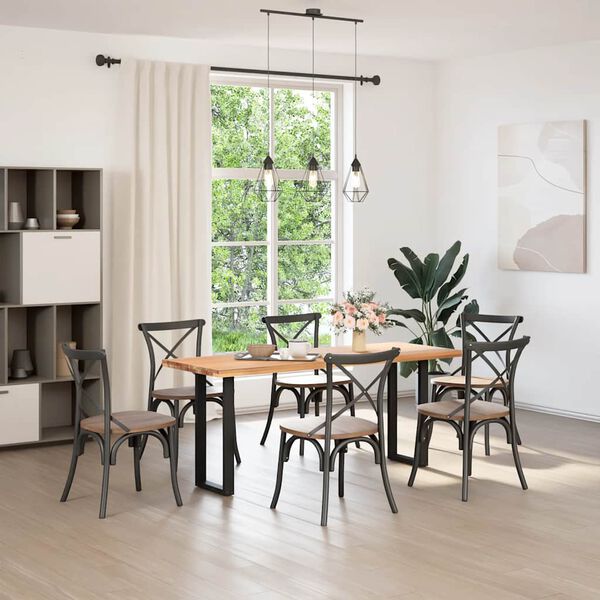 vidaXL Console tafelpoten 2 st U-vormig 38x(72-73) cm staal zwart