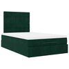vidaXL Ottoman bed met matrassen 120x200cm fluweel donkergroen