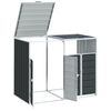 vidaXL Containerberging voor 2 containers 144x81x113cm staal antraciet