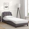 vidaXL Bedframe zonder matras "Zadar" kunstleer grijs 100x200 cm