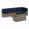 vidaXL Tuinbankenset 9 st Grijs poly rattan