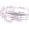 vidaXL Bedframe met hoofdeinde Wit 75 x 190 cm Massief grenenhout