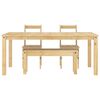 vidaXL 4-delige Eethoek Panama massief grenenhout
