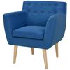 vidaXL Fauteuil stof blauw