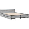 vidaXL Bedframe met lades bewerkt hout grijs sonoma eiken 120x190 cm